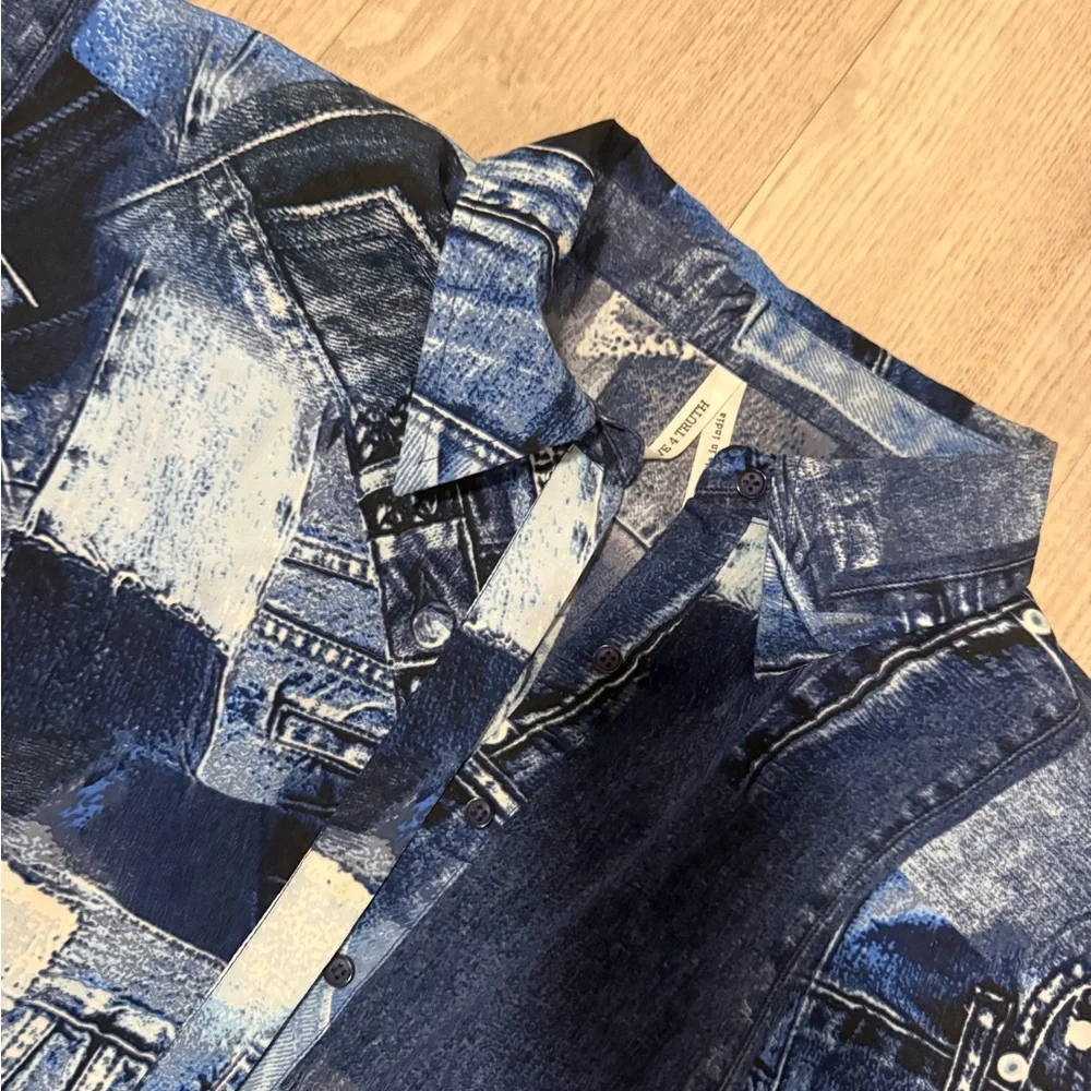 Live 4 Truth Indigo Patterned Shirt - Picture 4 of 7